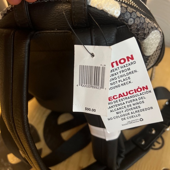 Disney Loungefly Minnie Mouse sequined polka-dot black/red - Picture 3 of 4